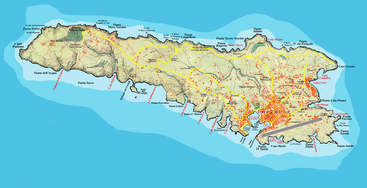 cartina Lampedusa